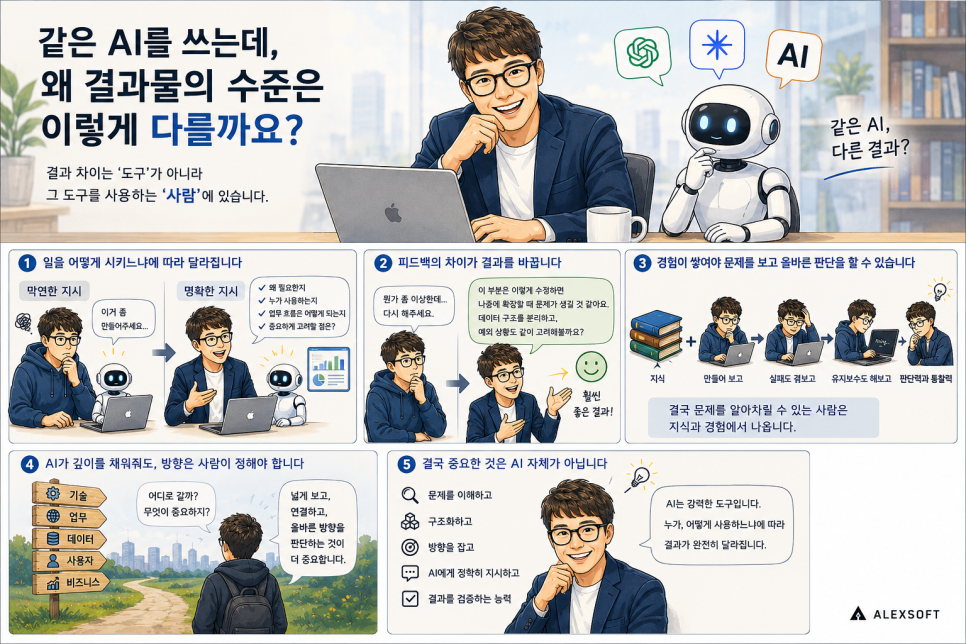 같은 AI를 쓰는데, 왜 결과물의 수준은 이렇게 다를까요?